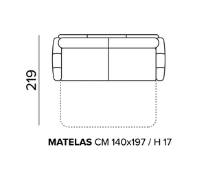 3-seater convertible sofa L213 or 233cm - Billy