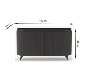 Buffet bas gris laque - Mohara