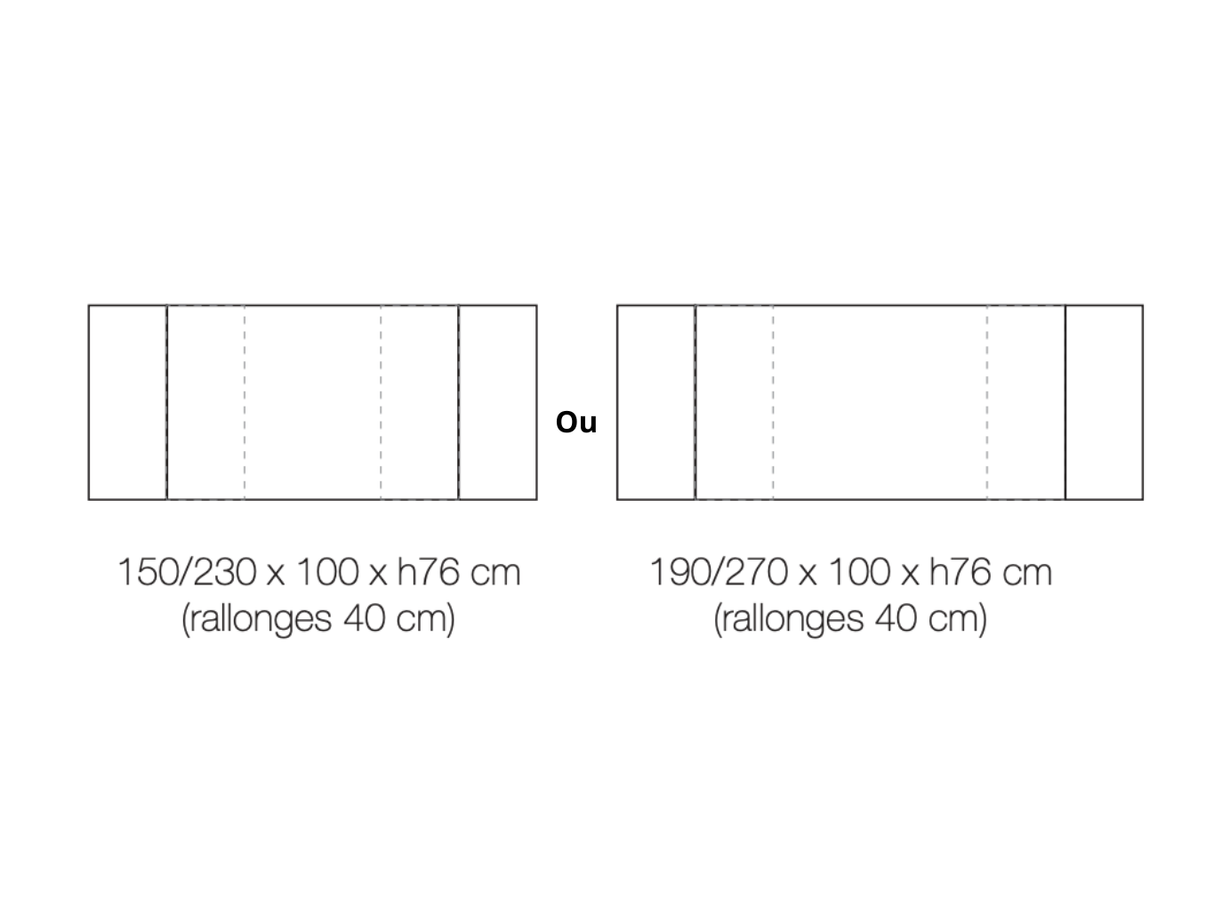 Table ceramique extensible effet marbre - Indina