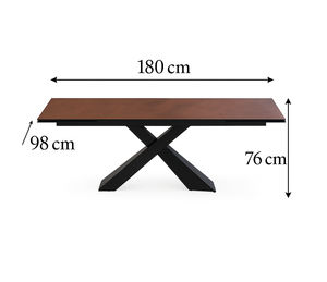 Extendable ceramic table 180x98cm - Sandy