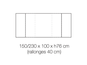 Table céramique extensible effet acier rouille - Conny