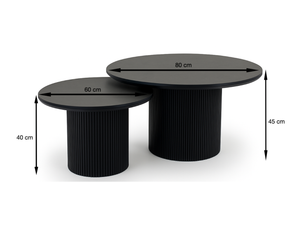 Table basse ronde en céramique - Duo