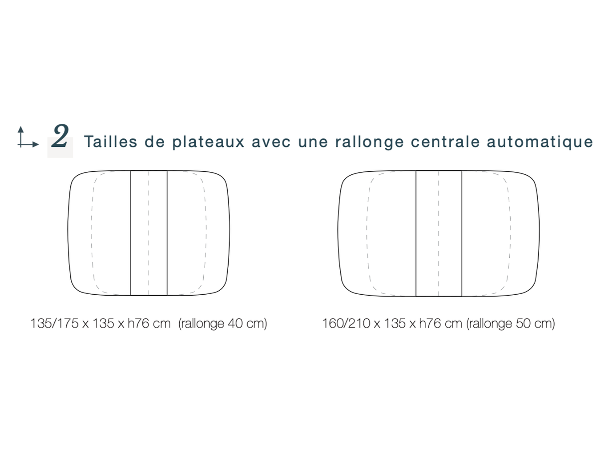 Table à manger carré extensible céramique - Santy
