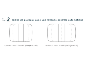 Table à manger carré extensible céramique - Santy