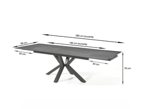 Table céramique pied central - Sarah