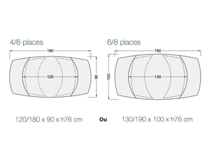 Extendable table 120 or 130x100cm - Milaz