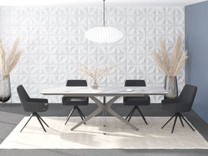 Table ceramique extensible effet marbre - Indina