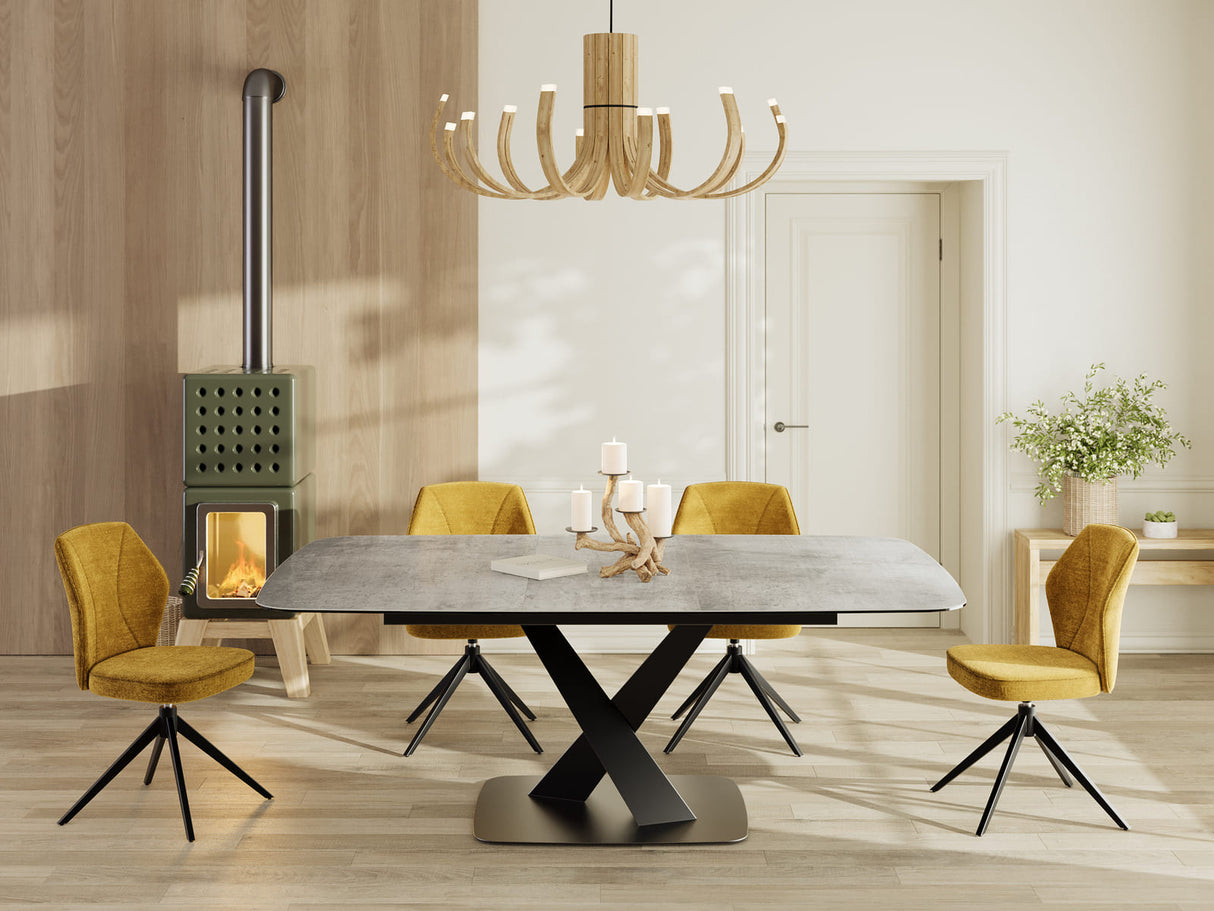 Table à manger carré extensible céramique - Santy