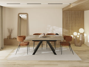 Table carré extensible céramique argile - Mex