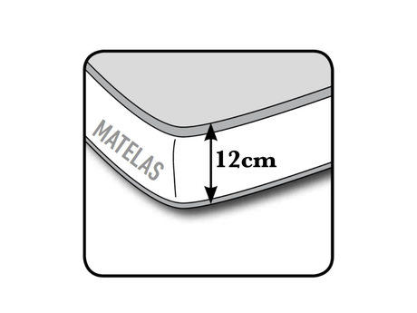Dessin du matelas du fauteuil lit 1 place convertible rapido en tissu  - Souffle d'intérieur