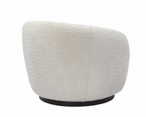 Fauteuil bouclette blanc - Souffle d'intérieur
