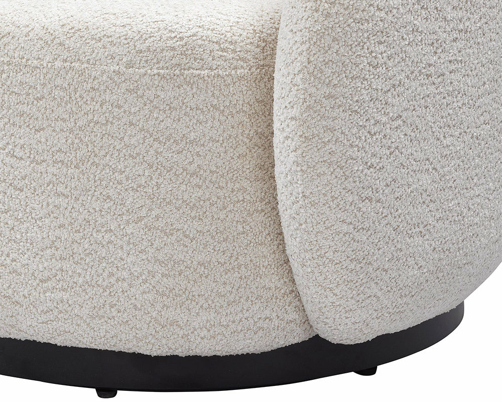 Fauteuil bouclette blanc - Souffle d'intérieur
