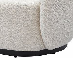 Fauteuil bouclette blanc - Souffle d'intérieur

