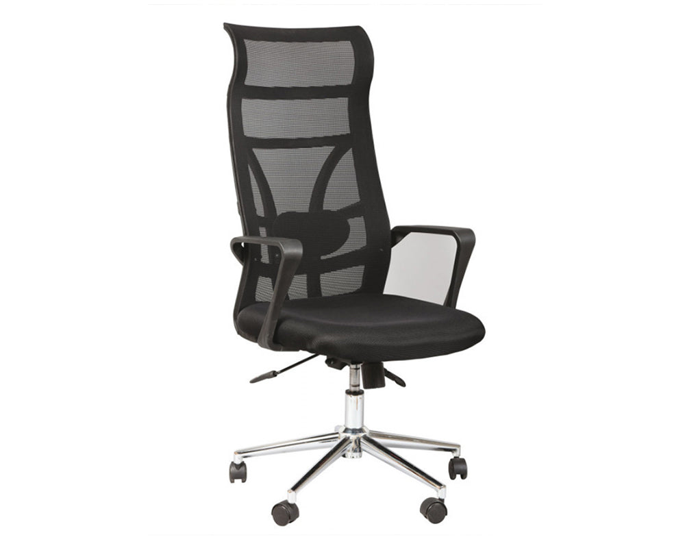 Fauteuil bureau design noir sur roulettes - Souffle d'intérieur