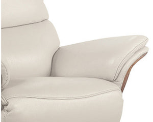 fauteuil relax moderne electrique cuir beige pvc confortable - souffle d'interieur