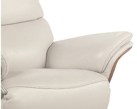 fauteuil relax moderne electrique cuir beige pvc confortable - souffle d'interieur