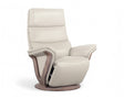 fauteuil relax moderne electrique cuir beige pvc confortable - souffle d'interieur