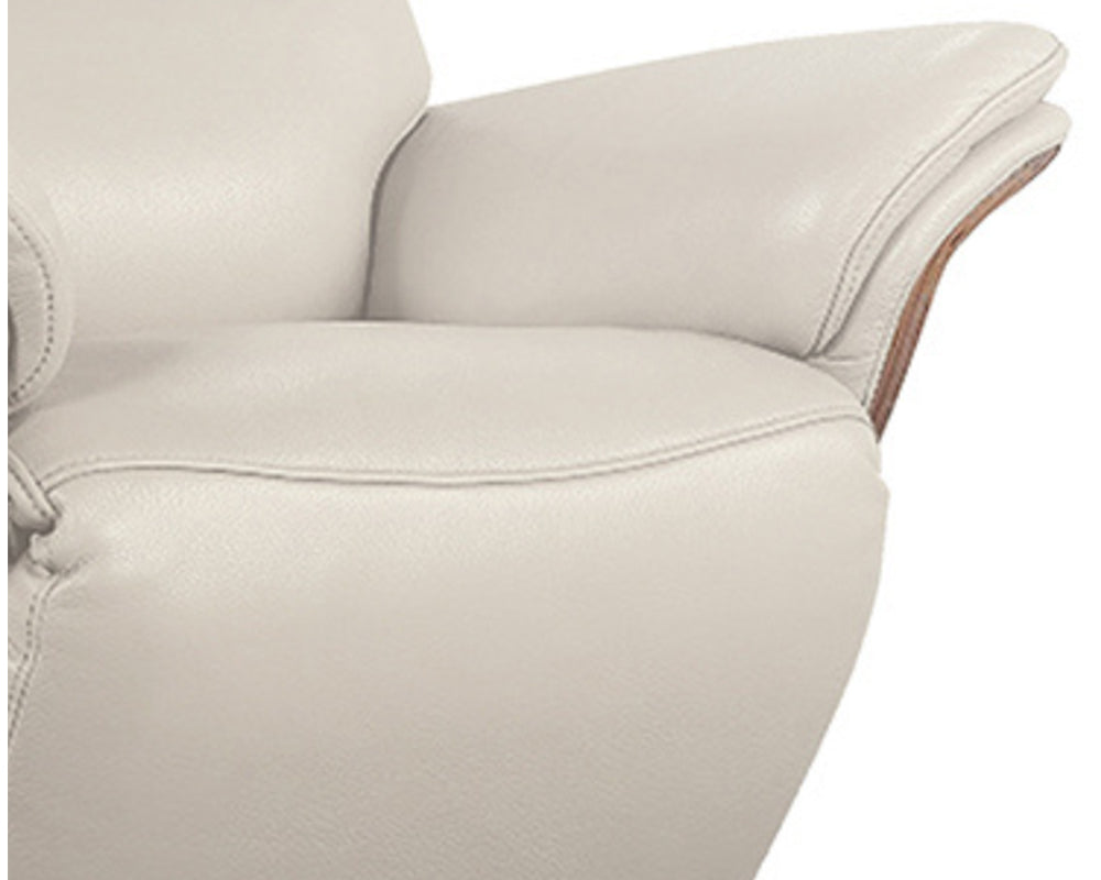 fauteuil relax moderne electrique cuir beige pvc confortable - souffle d'interieur
