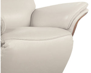 fauteuil relax moderne electrique cuir beige pvc confortable - souffle d'interieur