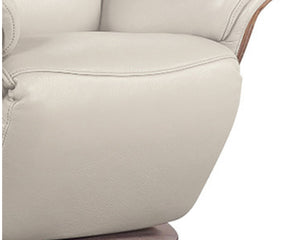 fauteuil relax moderne electrique cuir beige pvc confortable - souffle d'interieur