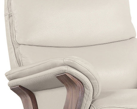 fauteuil relax moderne electrique cuir beige pvc confortable - souffle d'interieur