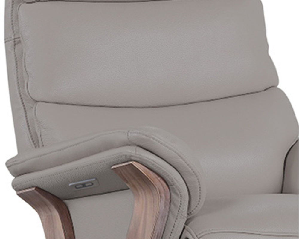 fauteuil de relaxation electrique cuir pvc gris - souffle d'interieur