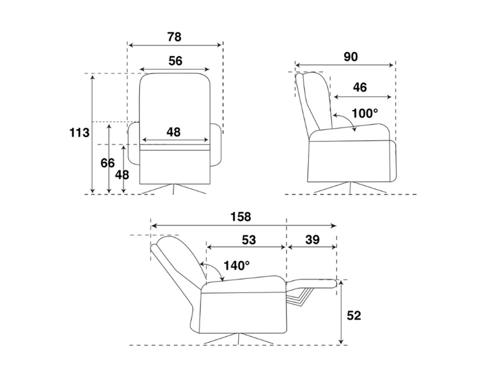 fauteuil de relaxation electrique tissu-souffle d'interieur