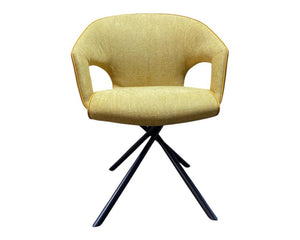 Fauteuil de table jaune moutarde - Souffle d'intérieur