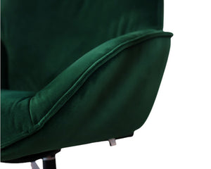 fauteuil relax inclinable en tissu velours vert kebe - Souffle d'intérieur