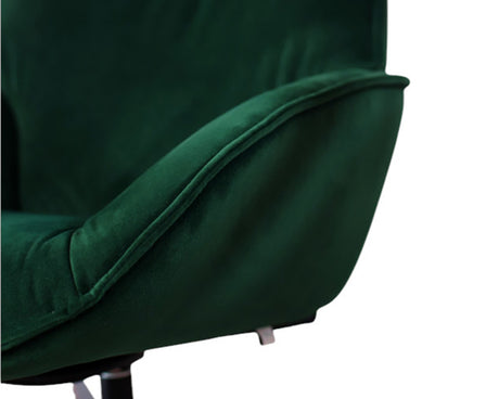 fauteuil relax inclinable en tissu velours vert kebe - Souffle d'intérieur