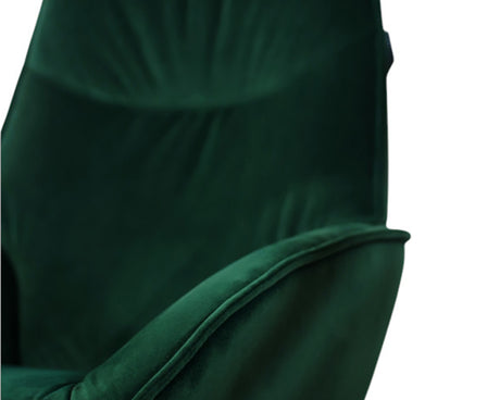 fauteuil relax inclinable en tissu velours vert kebe - Souffle d'intérieur