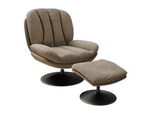 Fauteuil en tissu pivotant de salon - Lisa