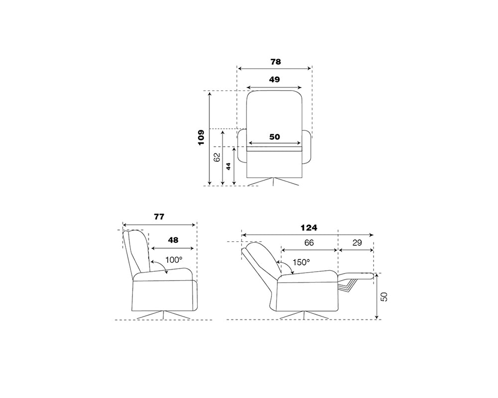 Fauteuil relaxant electrique en tissu - Centrelec - Souffle d'intérieur