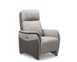 Fauteuil relaxation électrique tissu effet cuir taupe - Calvin-Fauteuils-SOUFFLE D’INTÉRIEUR