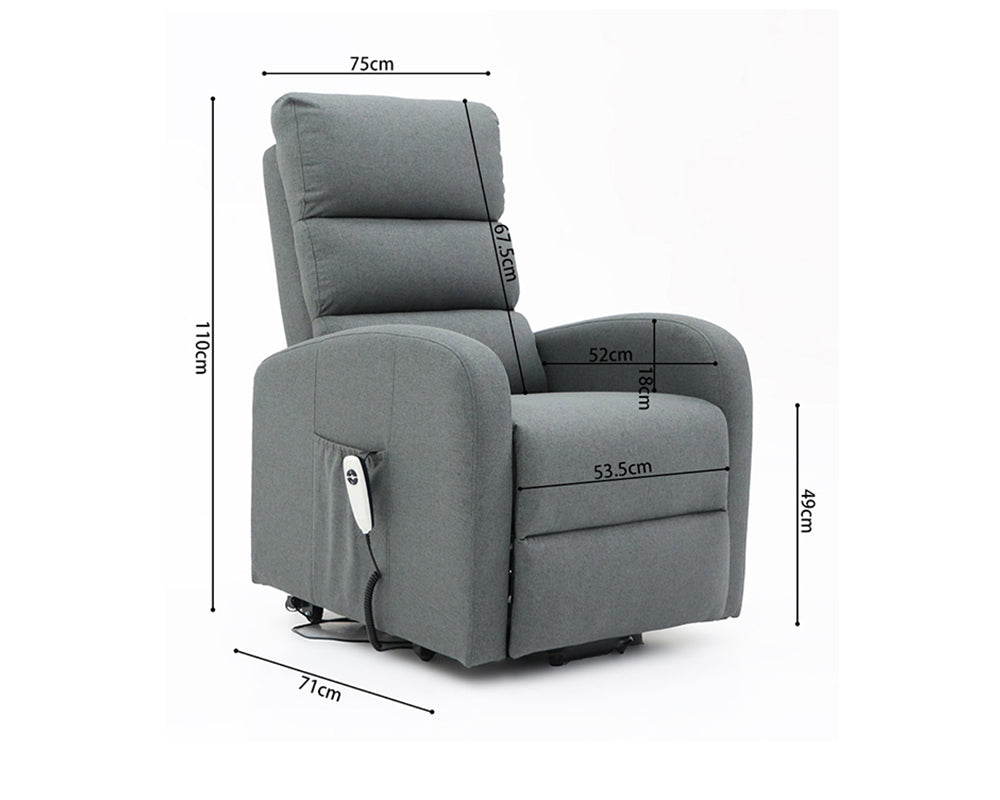 Fauteuil releveur electrique en tissu - Rousseau - Souffle d'intérieur