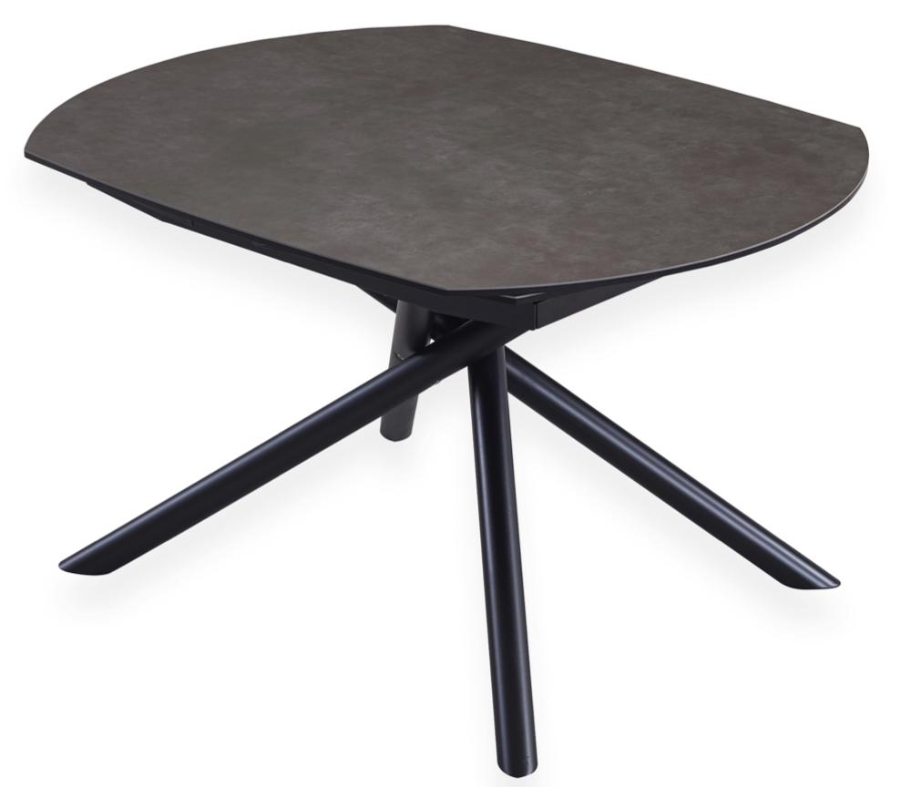 Table céramique extensible pieds métal gris foncé L 130cm - Miranda