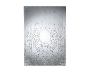 Miroir mural rectangulaire contemporain Oxide – vue de face – motif décoratif