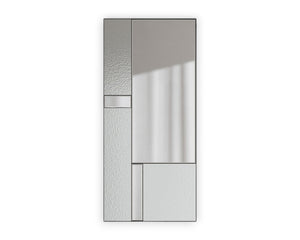 Miroir mural design contemporain Finestra – vue de face – cadre noir