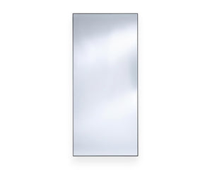Grand miroir jardin exterieur Lucka – vue de face – design rectangulaire – contour noir