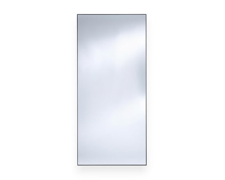 Grand miroir jardin exterieur Lucka – vue de face – design rectangulaire – contour noir