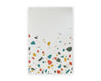 Grand miroir mural rectangulaire Terrazzo – vue de face – motif multicolore
