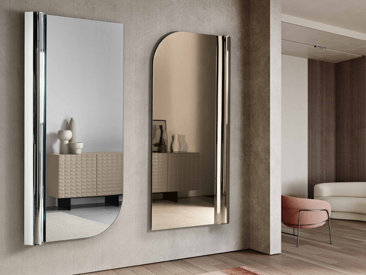 Grand miroir design mural rectangulaire - Groovy