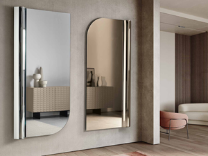 Grand miroir design mural rectangulaire - Groovy