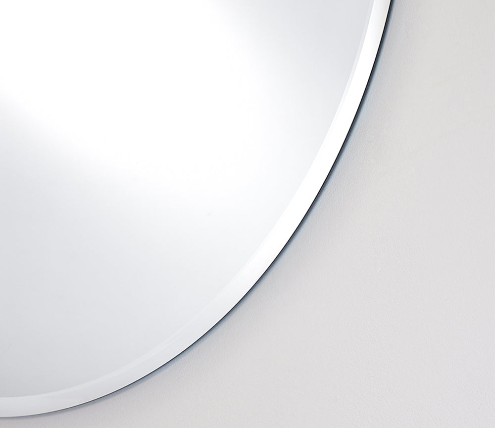 Grand miroir rond Globo – zoom biseau extra-large