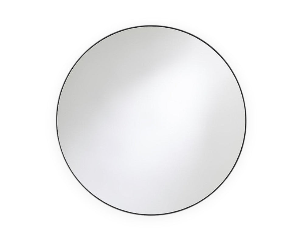 Grand miroir rond jardin Hoop – vue de face – contour noir