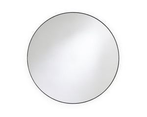 Grand miroir rond jardin Hoop – vue de face – contour noir