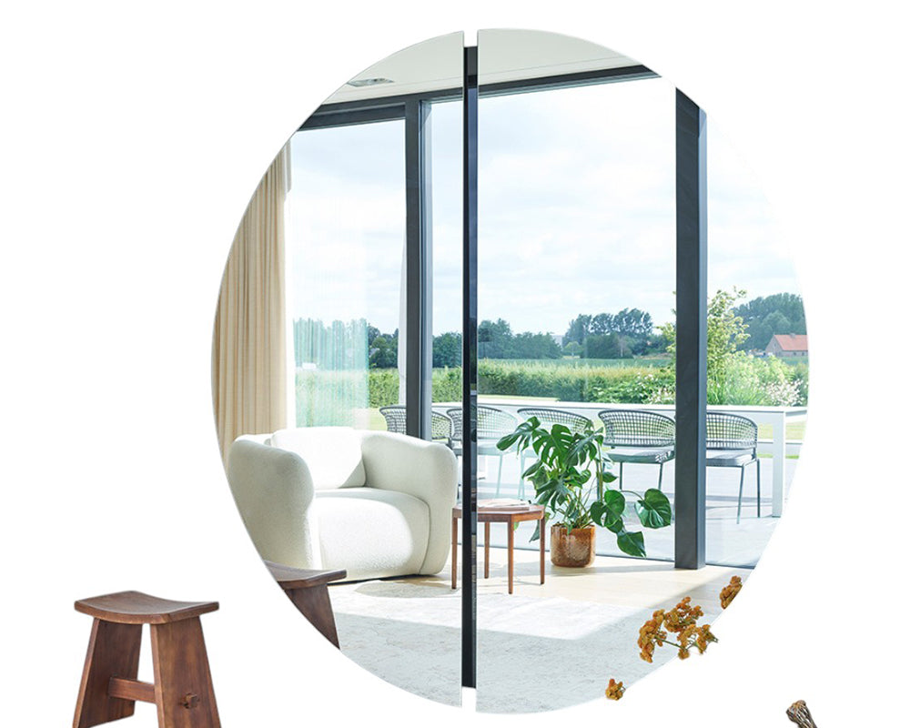 Grand miroir rond de luxe - Souffle d'intérieur 