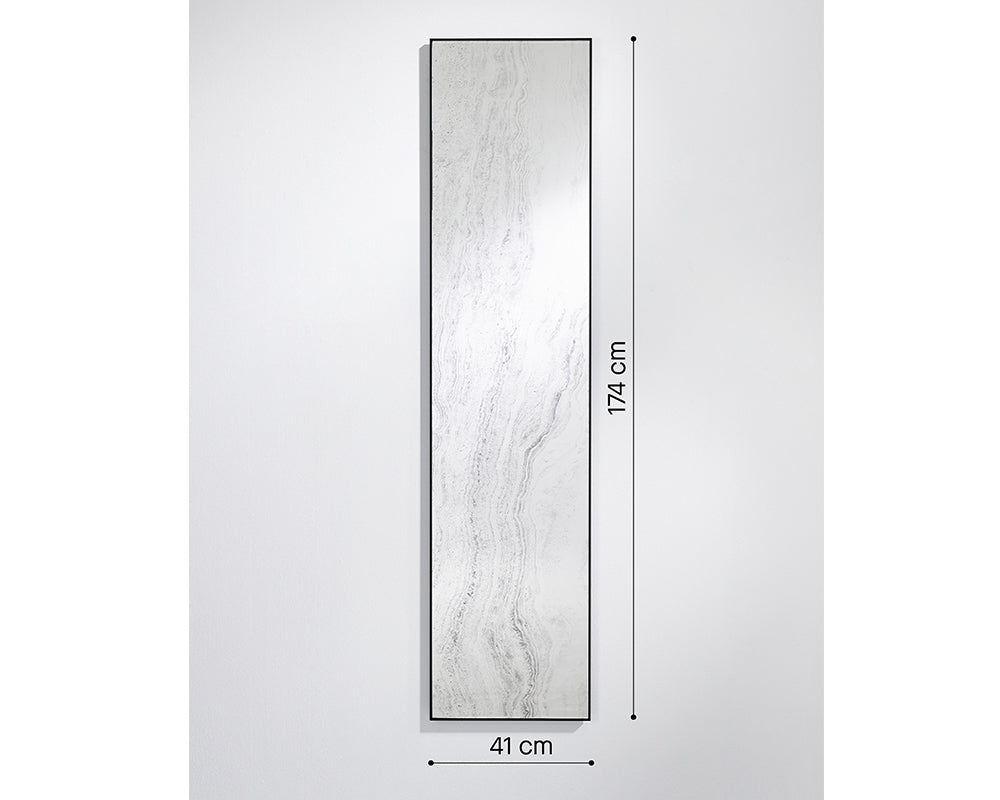Miroir mural Travertin – détail texture verre