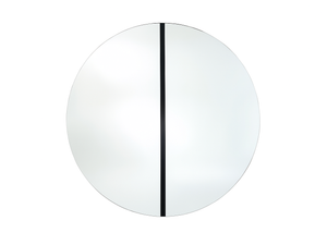 Miroir rond mural design original Lunalla – vue de face – ligne noir central