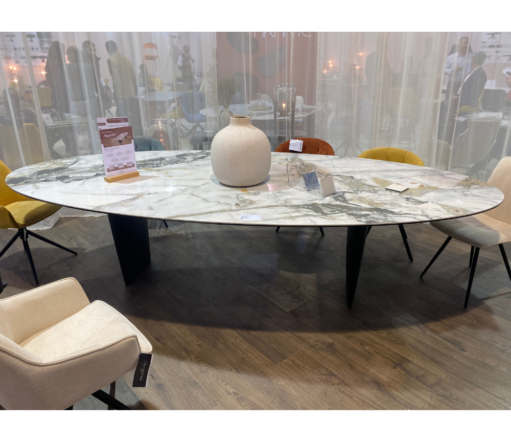 Grande table céramique ovale - Akante